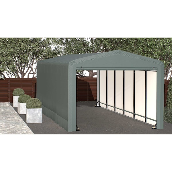 Shelterlogic ShelterTube Wind and Snow-Load Rated Garage, 10x27x8 Green SQAACC0104C01002708 - main